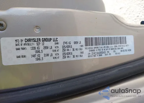 2013 Chrysler Town & Country Touring from USA, damaged, VIN 2C4RC1BGXDR555435